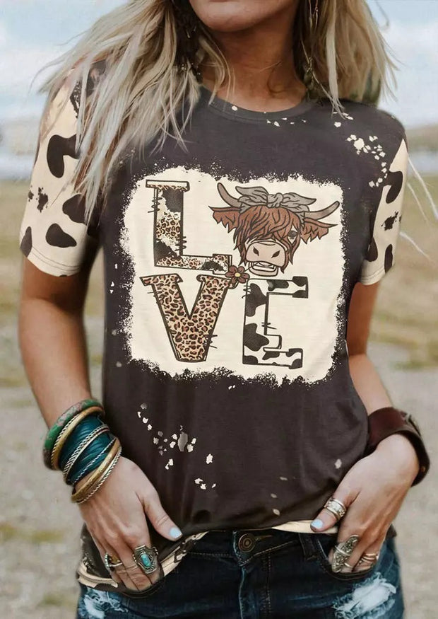 "LOVE"  Round Neck Women's T-Shirt