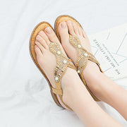 Round Toe Pearl Sandals