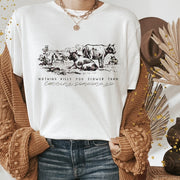 Western Boho Leopard Cow Skull T-Shirt