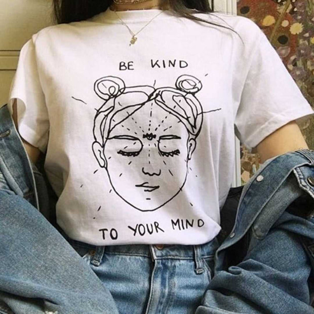 "Be Kind To Your Mind" Aesthetic T-Shirt 7A0C5E1B961844CC899833789FE47F8C 19 $ T-Shirt Shirts eprolo Haute Hideaways
