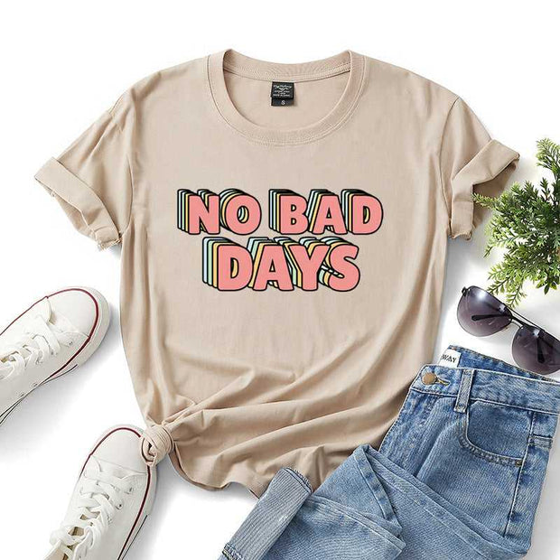"No Bad Days" T-Shirt CJNSSYCS05148-Black-3XL 24 $ Shirt Shirts CJ Haute Hideaways